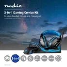 Gaming Combo Kit | 3-in-1 | Headset, egér és egérpad | Fekete / Kék