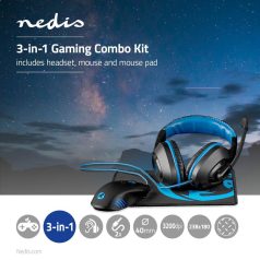   Gaming Combo Kit | 3-in-1 | Headset, egér és egérpad | Fekete / Kék