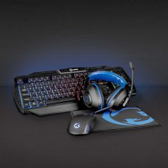  Gaming Combo Kit | 4-in-1 | Billentyűzet, fejhallgató, egér és egérpad | Fekete / Kék | QWERTY | ES Kiosztás