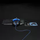 Gaming Combo Kit | 4-in-1 | Billentyűzet, fejhallgató, egér és egérpad | Fekete / Kék | QWERTY | ES Kiosztás