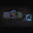 Gaming Combo Kit | 4-in-1 | Billentyűzet, fejhallgató, egér és egérpad | Fekete / Kék | QWERTY | US Kiosztás