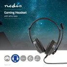 Gaming Headset | Teljes Fület Befedő Kialakítás | Stereo | 2x 3.5 mm | Felhajtható Mikrofon | 2.20 m | Világítás Nélkül