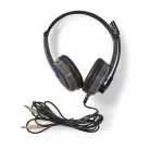 Gaming Headset | Teljes Fület Befedő Kialakítás | Stereo | 2x 3.5 mm | Felhajtható Mikrofon | 2.20 m | Világítás Nélkül