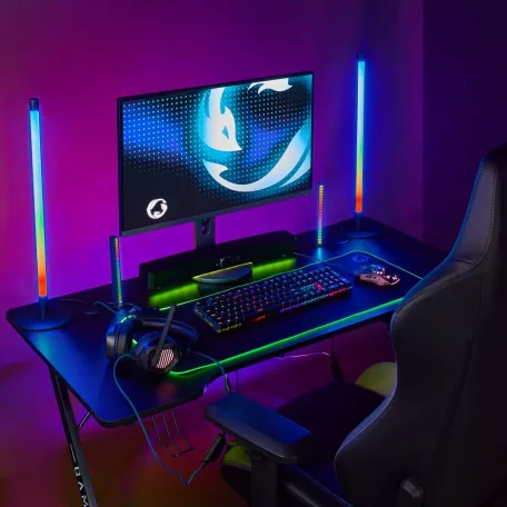 Gaming Headset | Teljes Fület Befedő Kialakítás | Surround | USB Type-A | Felhajtható Mikrofon | 2.10 m | LED