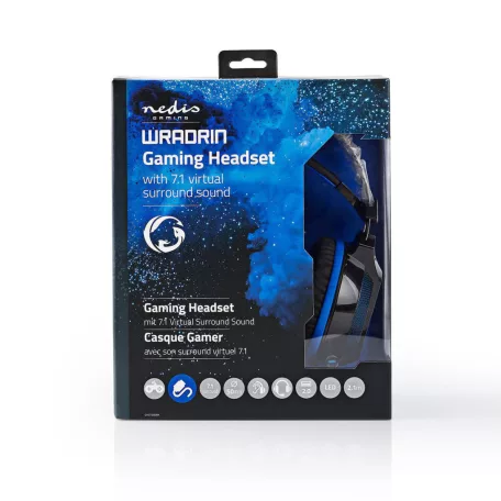 Gaming Headset | Teljes Fület Befedő Kialakítás | Surround | USB Type-A | Hajlítható és Behúzható Mikrofon | 2.10 m | Normál Lighting