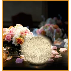   Home GLE 20/WW, EVA gömb dekoráció, rugalmas alapanyag, 2 db LED, 20 cm átmérő