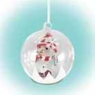 Home GLG 13/RD LED-es figurás üveggömb, piros, beltéri kivitel, 13cm átmérő, 1 db színváltó LED