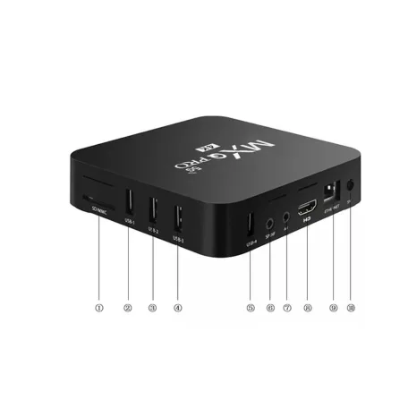 GLO MXQ-4K Tv Okosító médialejátszó, 5G Android Smart TV Box Netflix alkalmazással wifi-s tv okosító smart box magyar nyelvű