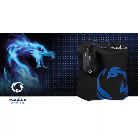 Gaming Mouse & Mouse Pad Set | Vezetékes | 800 / 1200 / 1600 dpi | Állítható DPI | Gombok száma: 6 | Jobbkezes | 1.50 m | Normál Lighting