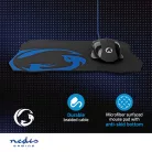 Gaming Mouse & Mouse Pad Set | Vezetékes | 1200 / 2400 / 4800 / 7200 dpi | Állítható DPI | Gombok száma: 6 | Jobbkezes | 1.50 m | Világítás Nélkül