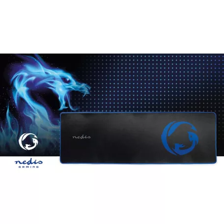 Gaming egérpad | Gumi / Mikrószál | Fekete