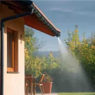 HOME GMS12 kerti párásító-permetező-öntöző készlet, 12 m vágható cső, 15 réz permetezőfej, adapter gyorscsatlakozóval