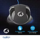 Gaming Mouse | Vezetékes | 1200 / 2400 / 4800 / 7200 dpi | Állítható DPI | Gombok száma: 6 | Programozható gombok | Jobbkezes | 1.50 m | Világítás Nélkül