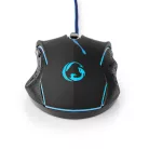 Gaming Mouse | Vezetékes | 1200 / 1800 / 2400 / 3600 dpi | Állítható DPI | Gombok száma: 6 | Programozható gombok | Jobbkezes | 1.50 m | LED