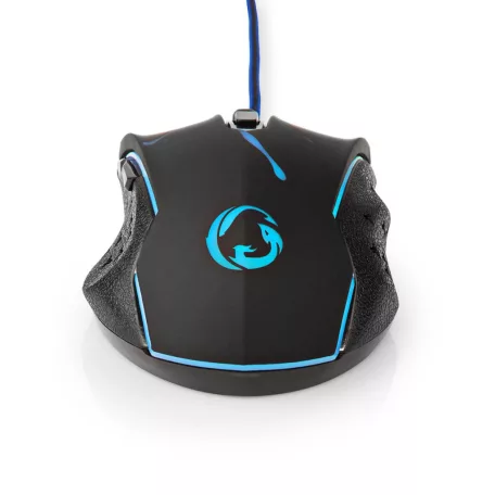 Gaming Mouse | Vezetékes | 1200 / 1800 / 2400 / 3600 dpi | Állítható DPI | Gombok száma: 6 | Programozható gombok | Jobbkezes | 1.50 m | LED