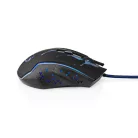 Gaming Mouse | Vezetékes | 1200 / 1800 / 2400 / 3600 dpi | Állítható DPI | Gombok száma: 6 | Programozható gombok | Jobbkezes | 1.50 m | LED
