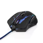 Gaming Mouse | Vezetékes | 1200 / 1800 / 2400 / 3600 dpi | Állítható DPI | Gombok száma: 6 | Programozható gombok | Jobbkezes | 1.50 m | LED
