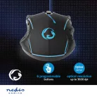 Gaming Mouse | Vezetékes | 1200 / 1800 / 2400 / 3600 dpi | Állítható DPI | Gombok száma: 6 | Programozható gombok | Jobbkezes | 1.50 m | LED