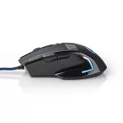 Gaming Mouse | Vezetékes | 800 / 1600 / 2400 / 4000 dpi | Állítható DPI | Gombok száma: 8 | Programozható gombok | Jobbkezes | 1.50 m | LED