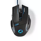 Gaming Mouse | Vezetékes | 800 / 1600 / 2400 / 4000 dpi | Állítható DPI | Gombok száma: 8 | Programozható gombok | Jobbkezes | 1.50 m | LED