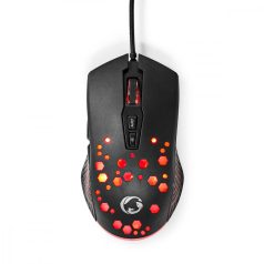   Gaming Mouse | Vezetékes | 800 / 1200 / 2400 / 3200 / 4800 / 7200 dpi | Állítható DPI | Gombok száma: 7 | Programozható gombok | Jobbkezes | 1.50 m | RGB