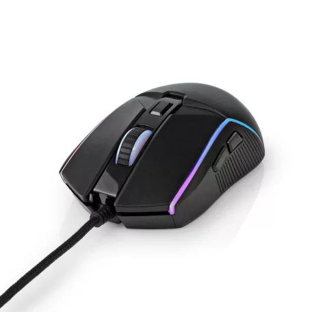 Gaming Mouse | Vezetékes | 800 / 1200 / 2400 / 3200 / 4800 / 7200 dpi | Állítható DPI | Gombok száma: 6 | Jobbkezes | 1.50 m | LED