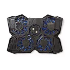 Gaming Notebook Cooler | Ventilátorok száma: 4 | USB-áramellátású | 15 " | 19 " | LED