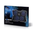Gaming Notebook Cooler | Ventilátorok száma: 4 | USB-áramellátású | 15 " | 19 " | LED