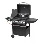 Home GRG01 gázgrill, 3 főégővel, 1 oldalégővel, 3,2 kW teljesítmény égőnként, nyomásszabályozó készlettel