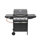 Home GRG01 gázgrill, 3 főégővel, 1 oldalégővel, 3,2 kW teljesítmény égőnként, nyomásszabályozó készlettel
