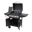 Home GRG01 gázgrill, 3 főégővel, 1 oldalégővel, 3,2 kW teljesítmény égőnként, nyomásszabályozó készlettel