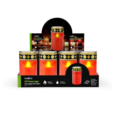 LED Sírfény | Pult Kijelző | A csomagolásban található lámpák száma: 12 db | Valósághű Villogó Hatás | Időzítő funkció: 6 óra bekapcsolva/18 óra kikapcsolva