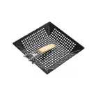 Home GRT02 tapadásmentes sütőkosár, nyéllel, szögletes kialakítás, tapadásmentes bevonat, 305x305x50 mm