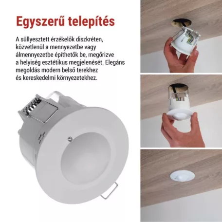 Mikrohullámú érzékelő (mozgásérzékelő) IP20 1200W, fehér