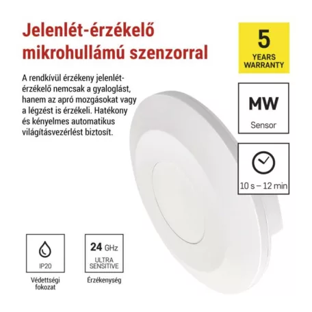 Mikrohullámú jelenlétérzékelő IP20 24GHZ 2000W