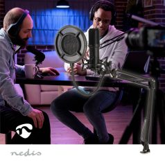   Streaming és Játék Mikrofon | Alkalmas erre: Asztal / Notebook | USB Type-A | Integrált kapcsoló | POP Filter