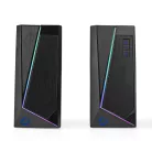 Gaming hangszóró | Hangszórócsatornák: 2.0 | USB-áramellátású | 3.5 mm Dugasz | 18 W | LED | Hangerő szabályozás