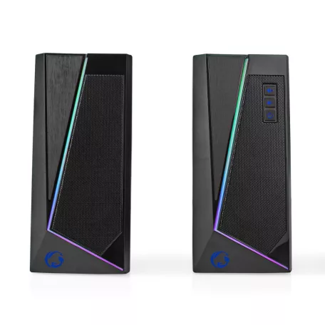 Gaming hangszóró | Hangszórócsatornák: 2.0 | USB-áramellátású | 3.5 mm Dugasz | 18 W | LED | Hangerő szabályozás