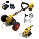 Kraftech 68v akkumulátoros fűkasza, Kraftech GT-1534iPro 16 részes Kerekes fűkasza, akkus bozótvágó és Szegélynyíró 2db 68v akkumulátorral