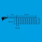 Home G 10101 LED-es jégcsap fényfüzér, kül- és beltéri kivitel, 100 db hidegfehér LED, füzér hossza: 3,6 m