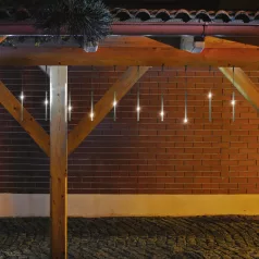   Home G 550 LED-es jégcsap fényfüggöny, kül- és beltéri kivitel, 50 db hidegfehér LED, füzér hossza 1,6 m