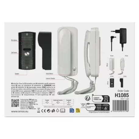 Otthoni audio kapucsengő készlet H1085, 1 résztvevő