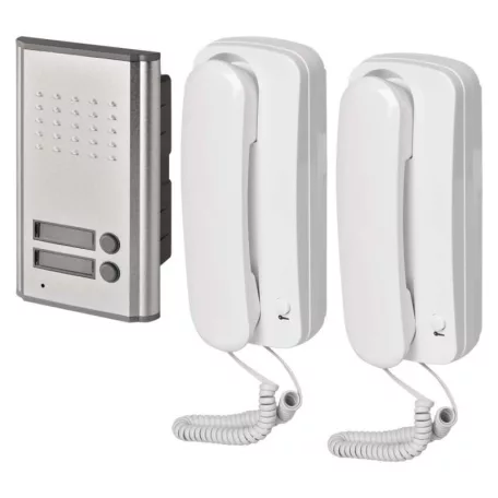Vezetékes otthoni audio kapucsengő készlet H1086, 2 vevőegységgel