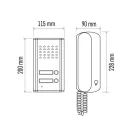 Vezetékes otthoni audio kapucsengő készlet H1086, 2 vevőegységgel