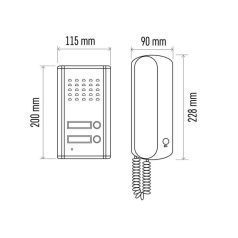   Vezetékes otthoni audio kapucsengő készlet H1086, 2 vevőegységgel