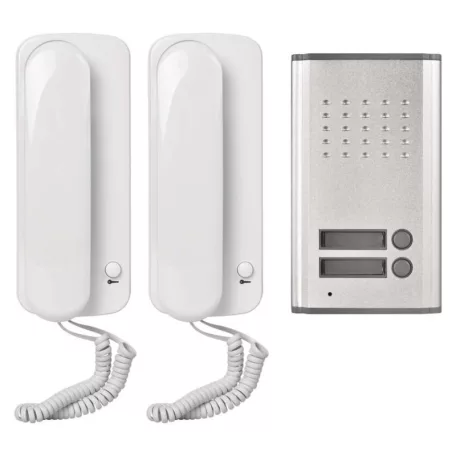 Vezetékes otthoni audio kapucsengő készlet H1086, 2 vevőegységgel