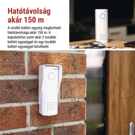 Vezeték nélküli otthoni audio kapucsengő készlet H1087, 1 résztvevő
