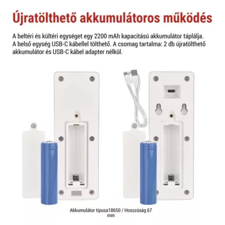 Vezeték nélküli otthoni audio kapucsengő készlet H1087, 1 résztvevő