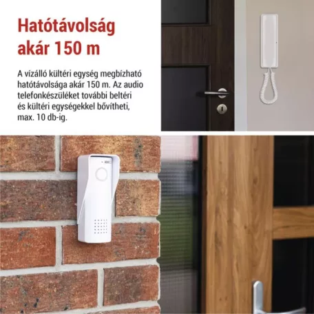Vezeték nélküli otthoni audio kapucsengő készlet H1088, 1 résztvevő