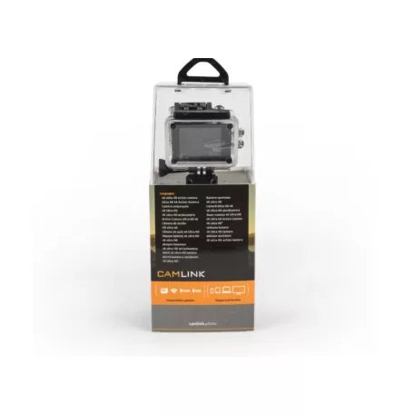 CAMLINK 4K Ultra Hd sportkamera 16MP-s Akció Kamera Wi-Fi Fekete 30m vízálló - CL-AC40 IP69